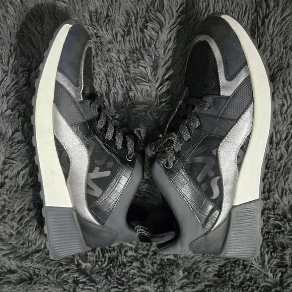 Sam Edelman | Black White Fashion Sneakers Sz 10 - Picture 6 of 9